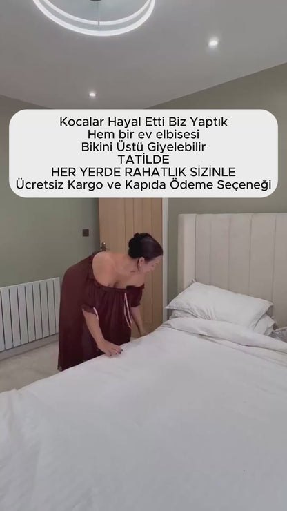 Seksi Transparan Pareo Elbise | Ayarlanabilir Standart Beden